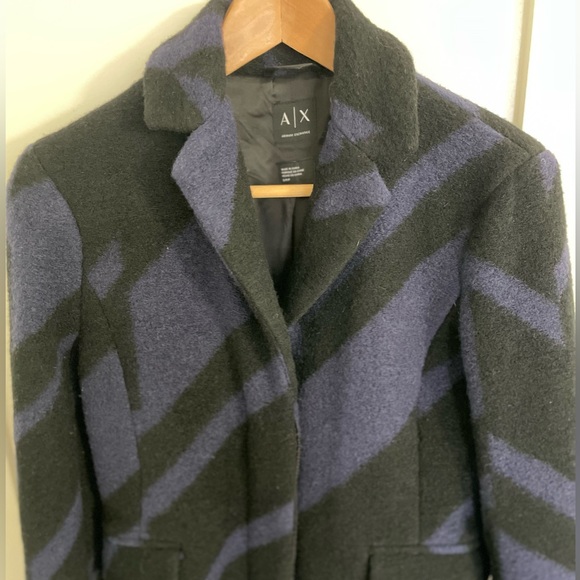 Armani Exchange A|X Midi Length Wool Blend Blazer/Overcoat - Picture 2 of 5